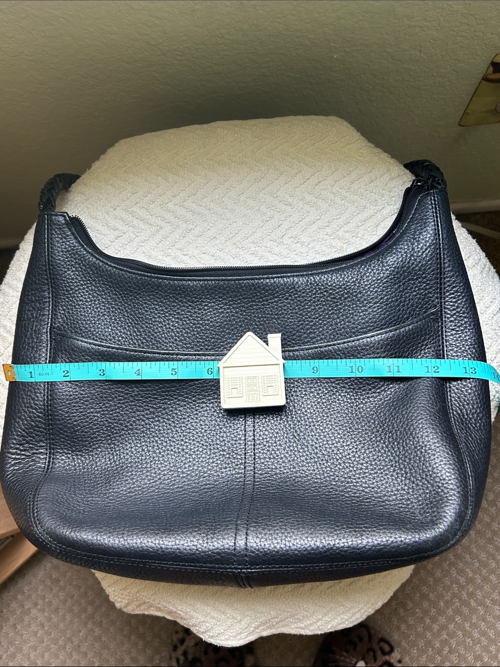 Brighton Black Leather Hobo Shoulder Bag with Braided Strap - Picture 11 of 12